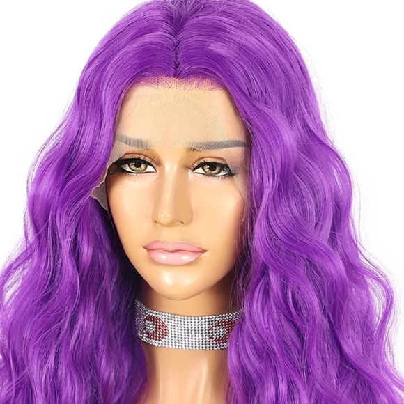 - 💕 24” PURPLE WAVY LACE FRONT WIG 💕 *NEW* - Picture 5 of 6